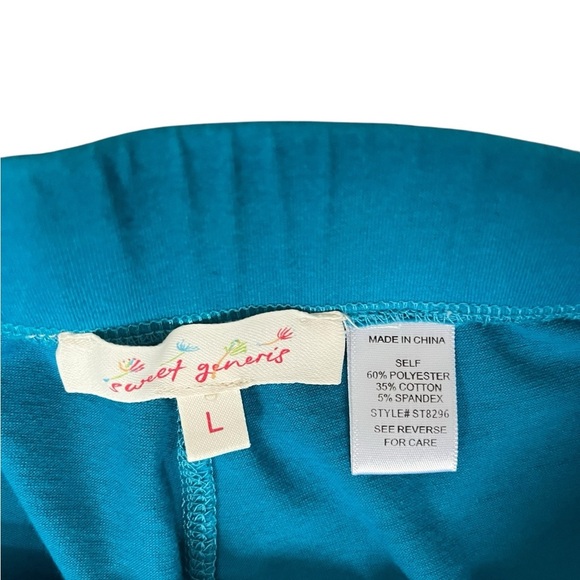 Sweet Generis Large Women’s Shorts Stretchy Blue - Picture 2 of 4